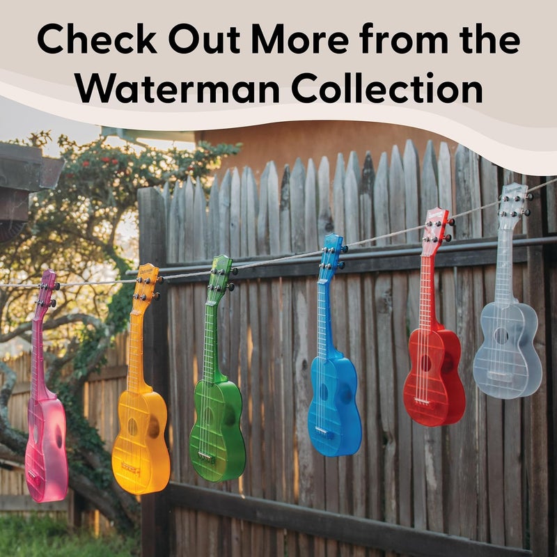 Kala Ukulele Jade Green Glass 4 String Soprano Ukulele from the Waterman Sea Glass Collection, Classroom Instruments - Image 5